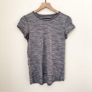 Lululemon Another Mile Shirt, Rip Tag Removed (Measurements Below), Heather Gray